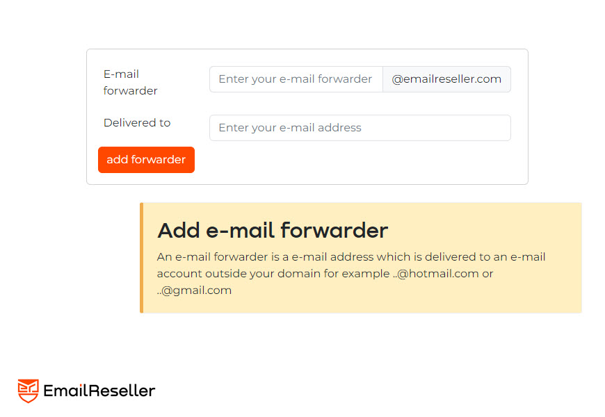create an e-mail forwarder account